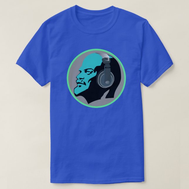 URBAN BLUE LENIN WITH HEADPHONES T-Shirt (Design Front)
