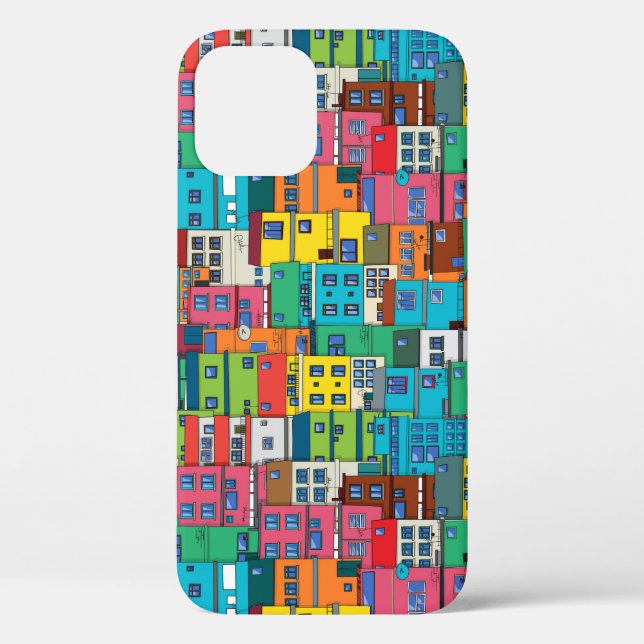 Urban Brazilian favela: colourful background. Case-Mate iPhone Case (Back)