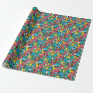 Urban Brazilian favela: colourful background. Wrapping Paper