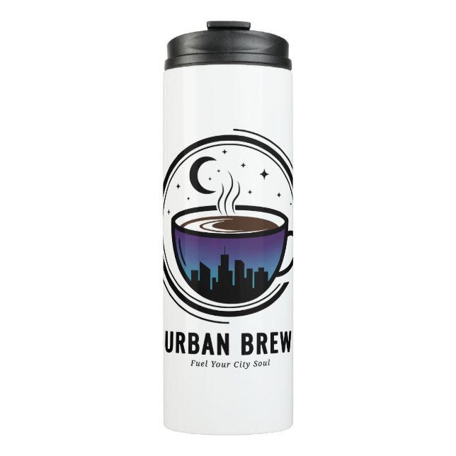 Urban Brew City Skyline Coffee Thermal Tumbler (Front)