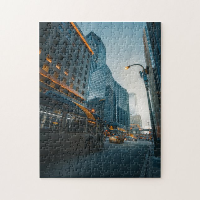 Urban Bus & Building Jigsaw Puzzle Complex Jigsaw (Vertical)