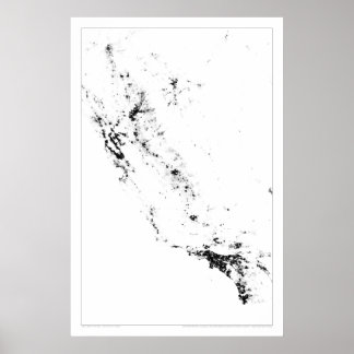 Urban California Census Dotmap Poster