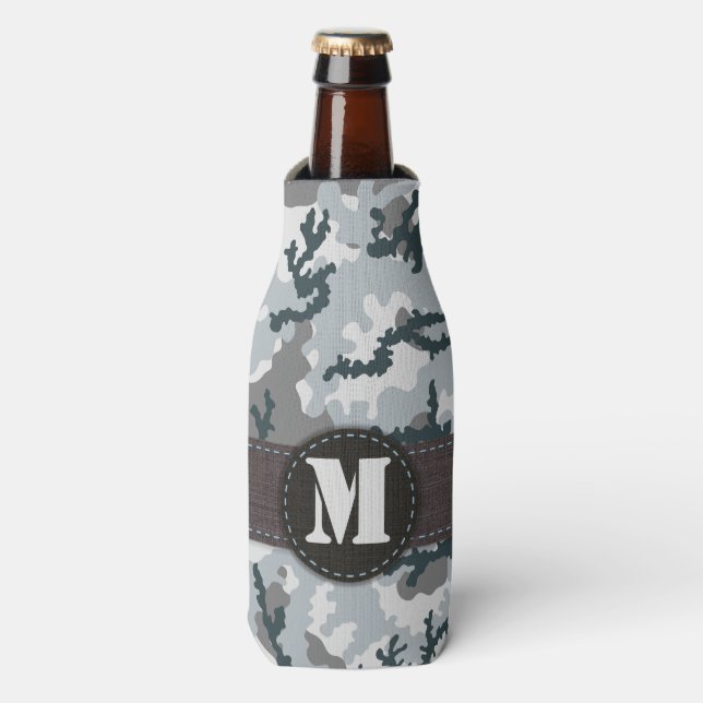 Urban camouflage bottle cooler (Bottle Front)