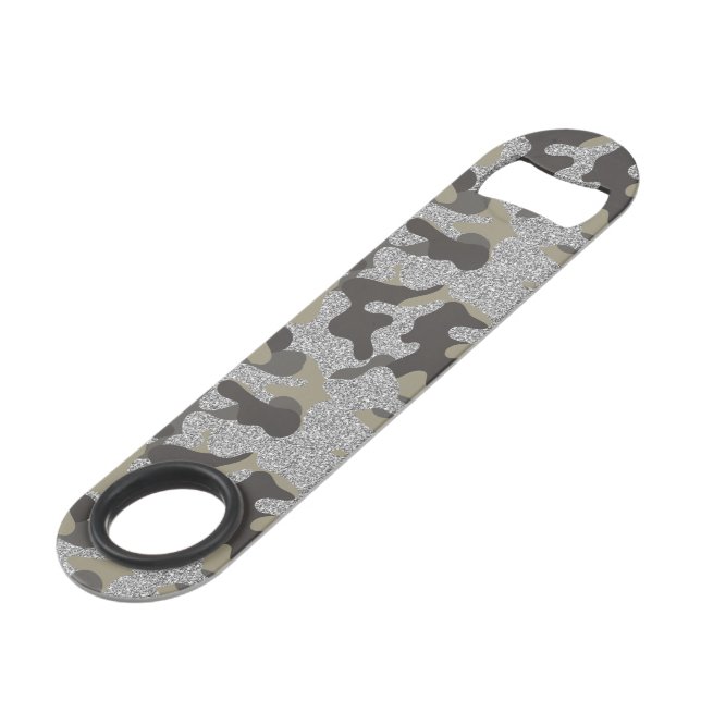 Urban Camouflage Camo Black Silver sparkle Army (Front Angled)