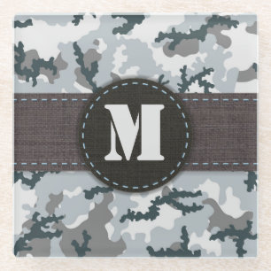 Urban camouflage glass coaster