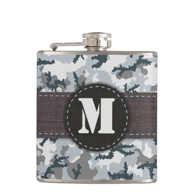 Urban camouflage hip flask (Front)