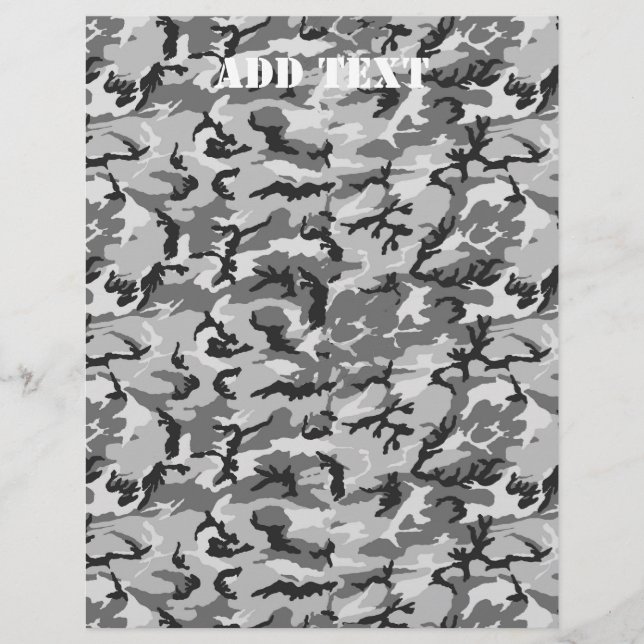 Urban Camouflage Pattern - Black & Grey (Front)