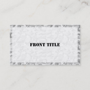Urban Camouflage Pattern - Black & Grey Business Card