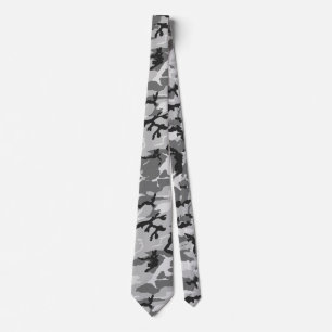 Urban Camouflage Pattern - Black & Grey Neck Tie