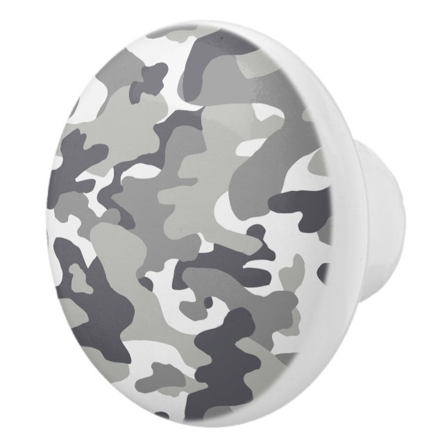 Urban Camouflage Pattern Ceramic Knob (Right)