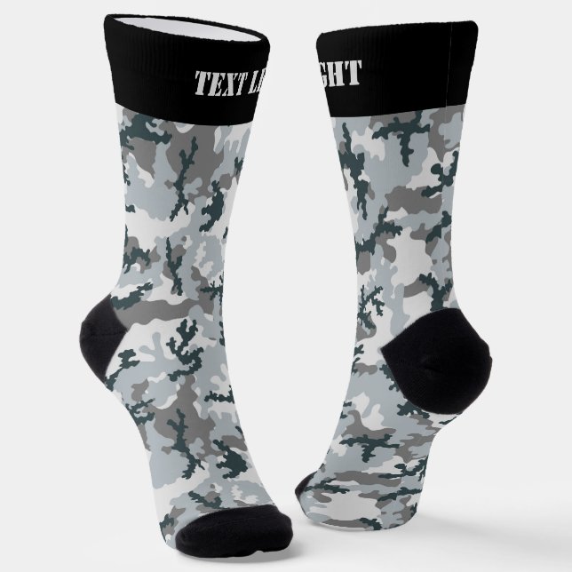 Urban Camouflage Pattern Socks (Angled)