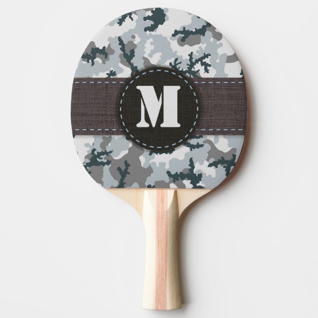 Urban camouflage ping pong paddle (Front)