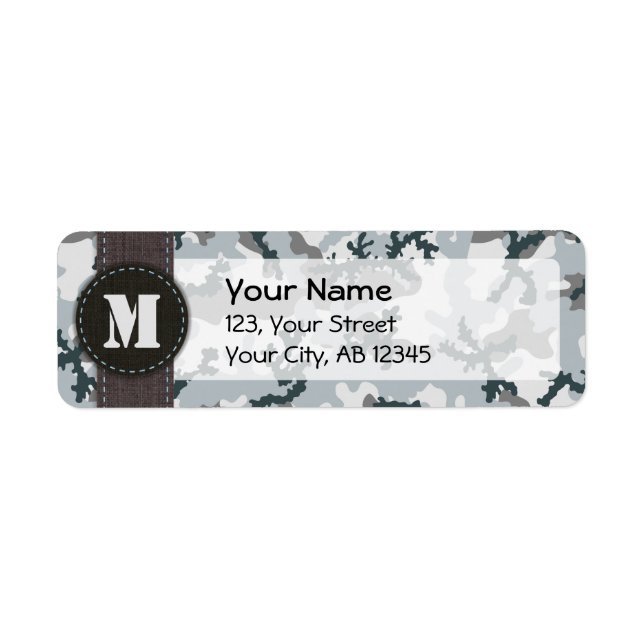 Urban camouflage return address label (Front)