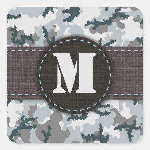 Urban camouflage square sticker