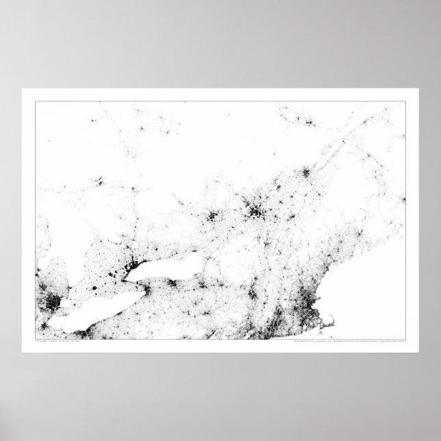 Urban Canada Census Dotmap Poster (Front)