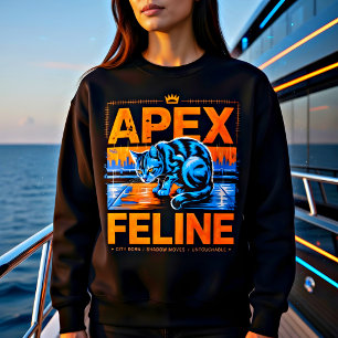 Urban Cat Lover Apex Feline T-Shirt for Cool City Sweatshirt
