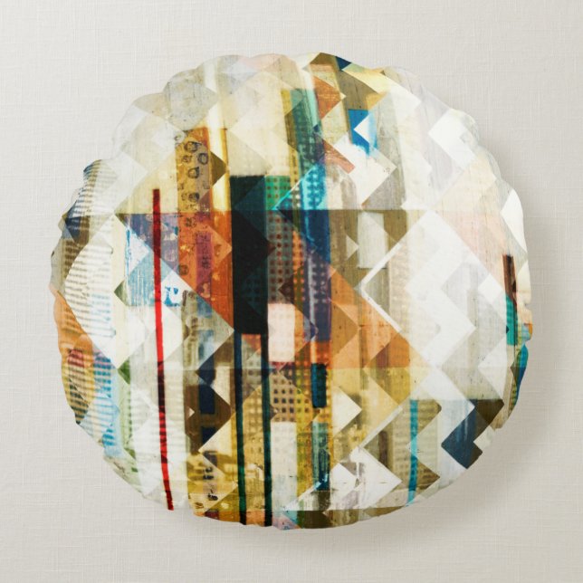 Urban Chevron II Round Cushion (Front)