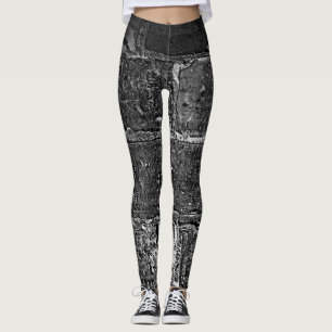 Urban Chic:  Cool Brick Wall Texture Leggings