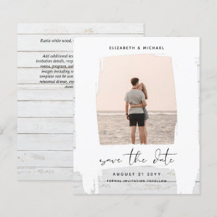 Urban Chic Minimalist PHOTO Save The Dates BUDGET