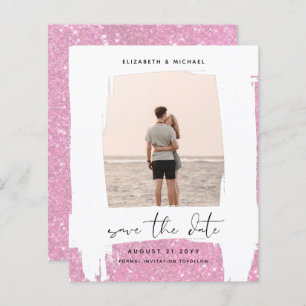 Urban Chic Minimalist PHOTO Save The Dates BUDGET
