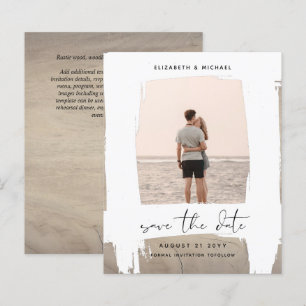 Urban Chic Minimalist PHOTO Save The Dates BUDGET