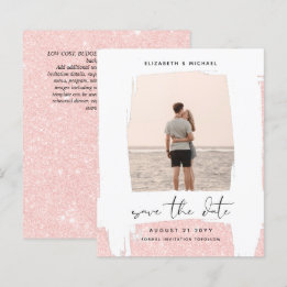 Urban Chic Minimalist PHOTO Save The Dates BUDGET