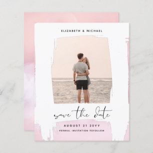 Urban Chic Minimalist PHOTO Save The Dates BUDGET