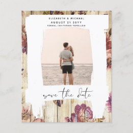 Urban Chic Minimalist PHOTO Save The Dates BUDGET Flyer
