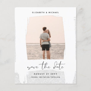 Urban Chic Minimalist PHOTO Save The Dates BUDGET Flyer