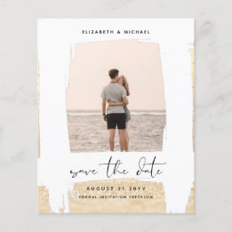 Urban Chic Minimalist PHOTO Save The Dates BUDGET Flyer
