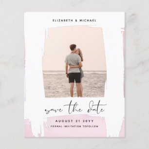 Urban Chic Minimalist PHOTO Save The Dates BUDGET Flyer