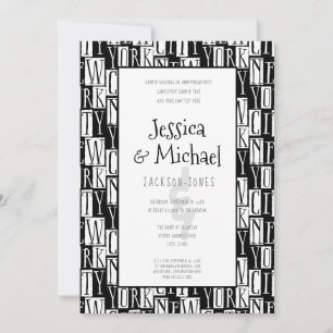 Urban Chic New York City Wedding Invitations