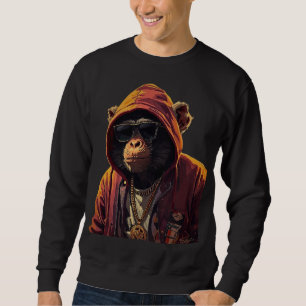 Urban Chimp – Cool Chimpanzee with Hoodie and Gold