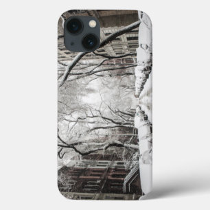 Urban Christmas Snow in Brooklyn NY iPhone 13 Case