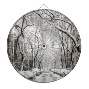 Urban Christmas Snow in Brooklyn NY Dartboard