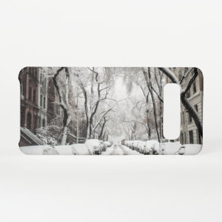 Urban Christmas Snow in Brooklyn NY Samsung Galaxy Case