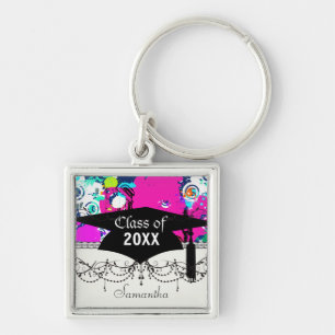 urban city graffiti paint splatter graduation key ring