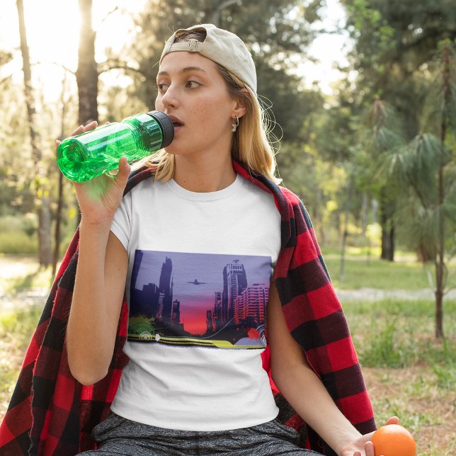 Urban City Scene At Dusk T-Shirt (Creator Uploaded)