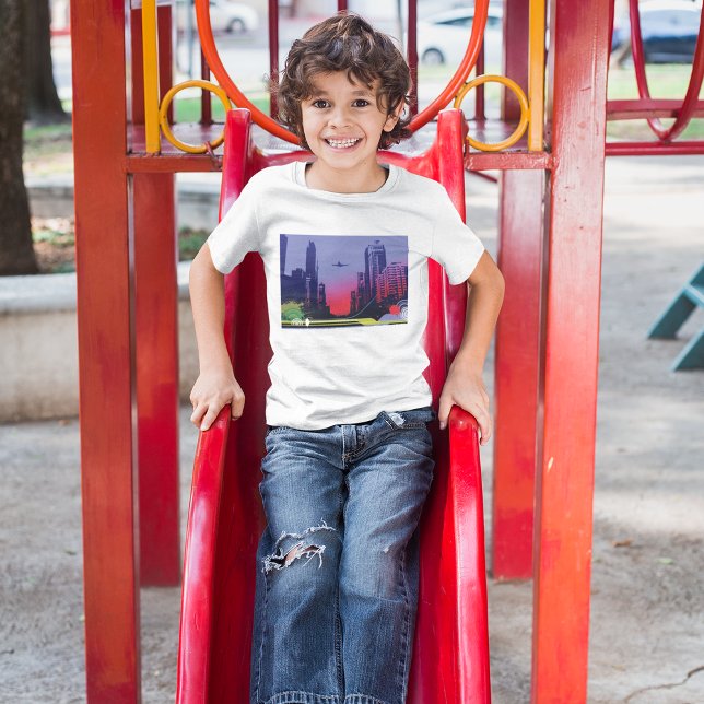 Urban City Scene At Dusk T-Shirt (Creator Uploaded)