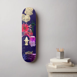 Urban Cityscape Escape Artist Skateboard