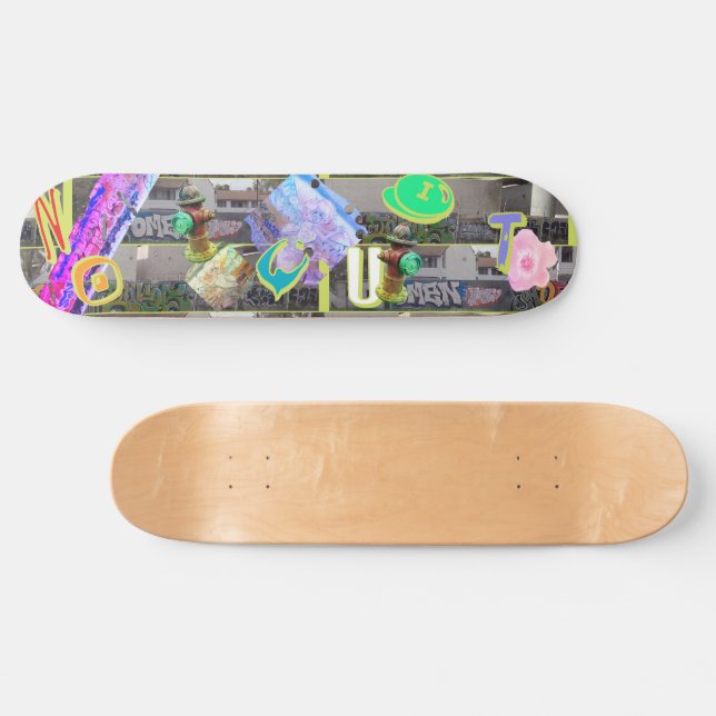 Urban Cityscape No Quit Skateboard (Horz)