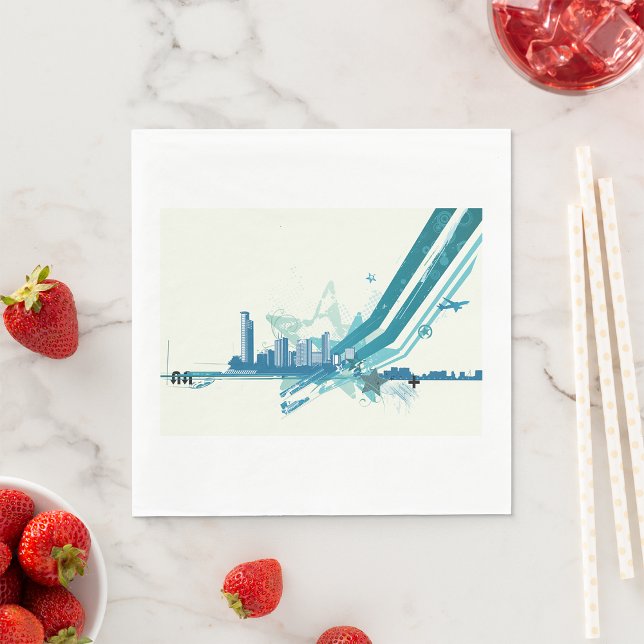 Urban Cityscape Paper Napkins (Creator Uploaded)