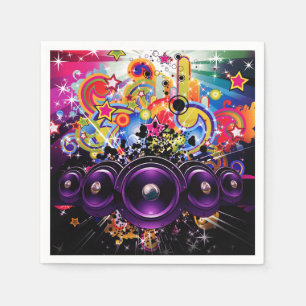 Urban Club Hip Hop DJ Dancing Dance Party Napkin