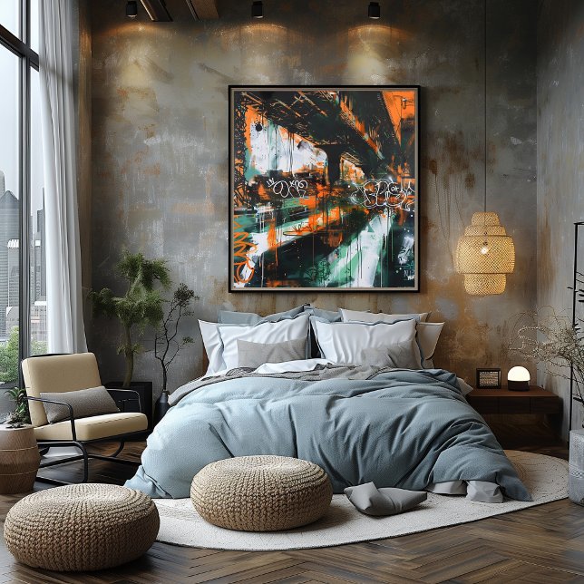 Urban Colors: Nocturnal Graffiti Poster (Creator Uploaded)