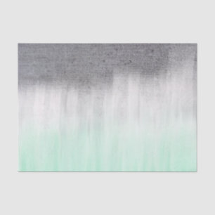 urban concrete, mint green tissue paper