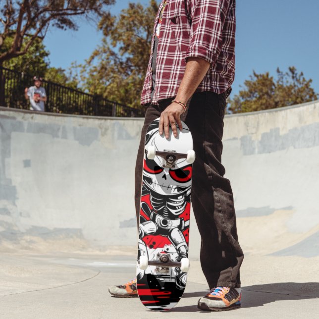 Urban Coolness Redefined - Manga Robot Skeleton Skateboard (Outdoor 2)