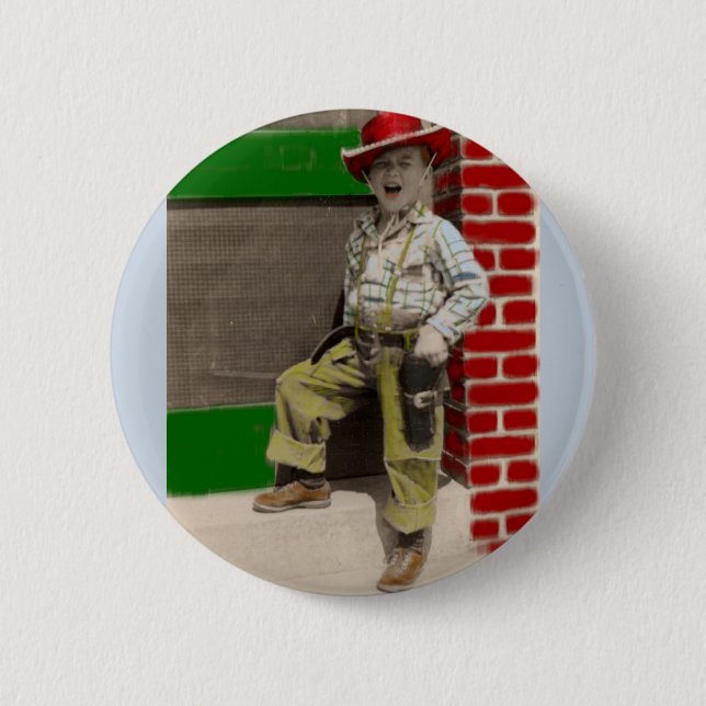 urban cowboy 6 cm round badge (Front)