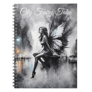 Urban dark fairy fantasy futuristic gothic city notebook