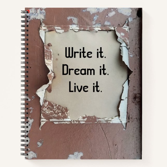 Urban Decay Theme - Grungy Paint Spiral Notebook (Front)