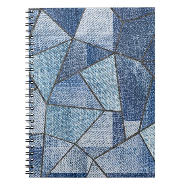 Urban Denim: Distressed Patchwork Design Notebook (Front)